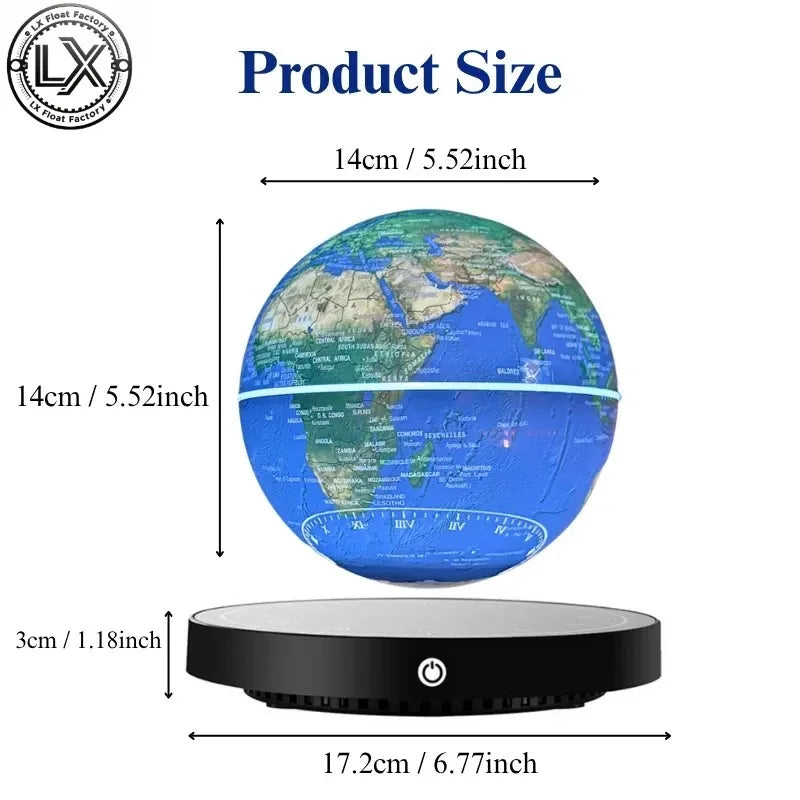 Magnetic Levitating Globe - Blue White Light