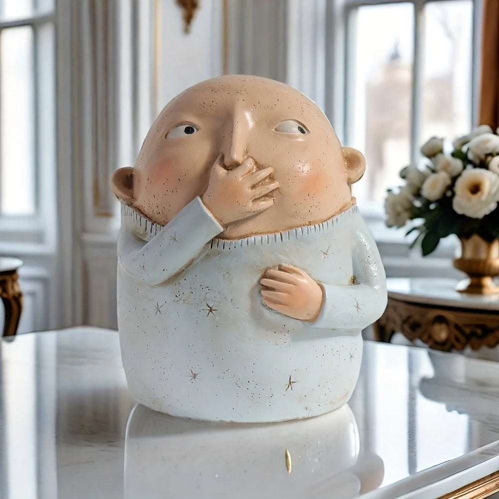 Nose-Pinching Bathroom Figurines