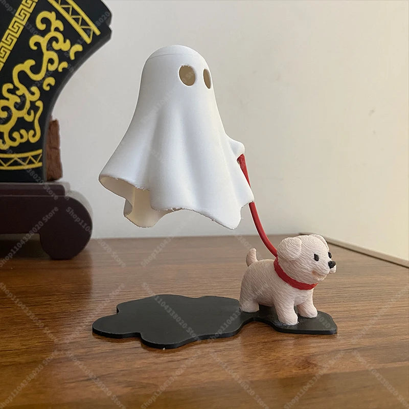 Luz nocturna LED de fantasma adorable con figura de perro
