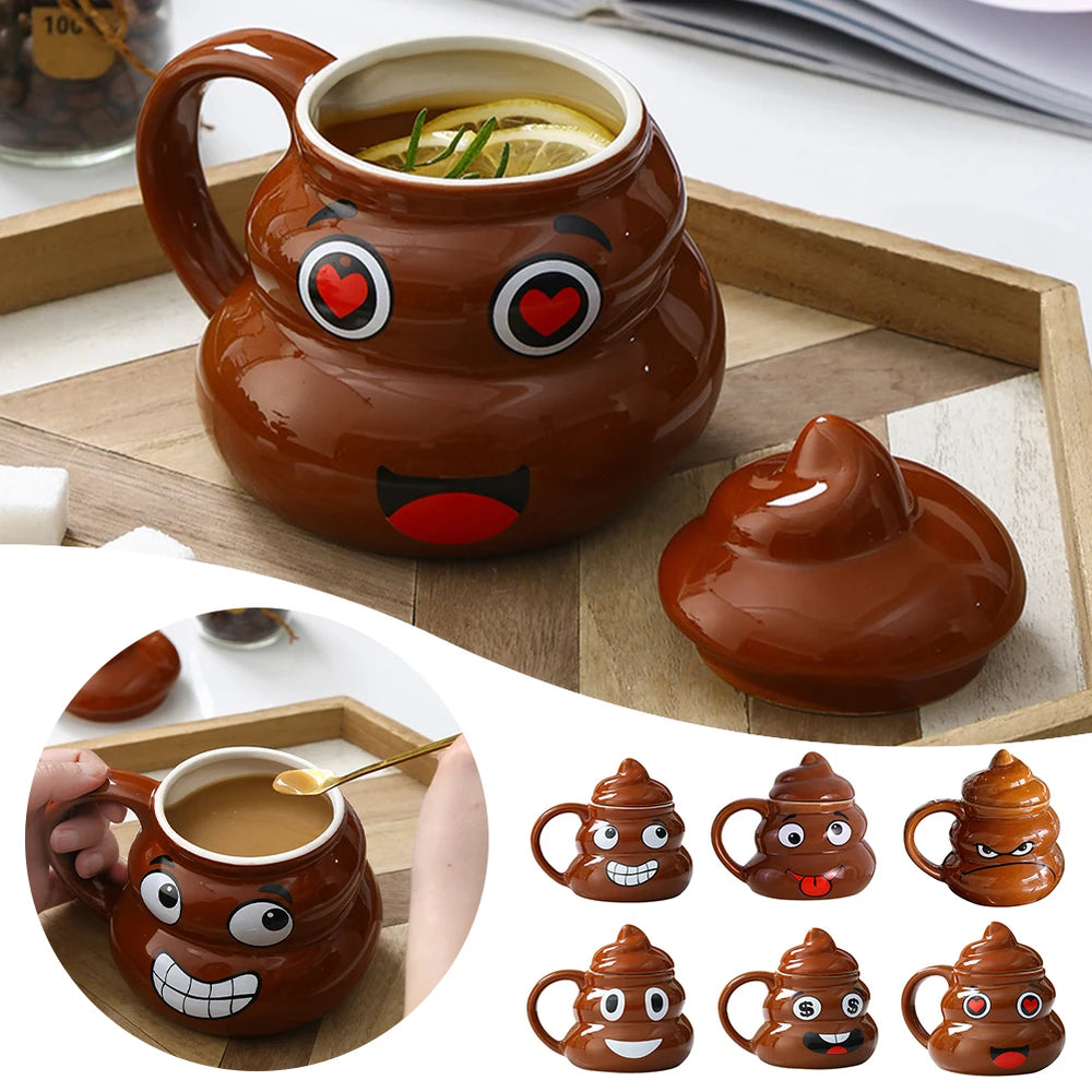 كوب سيراميك على شكل براز