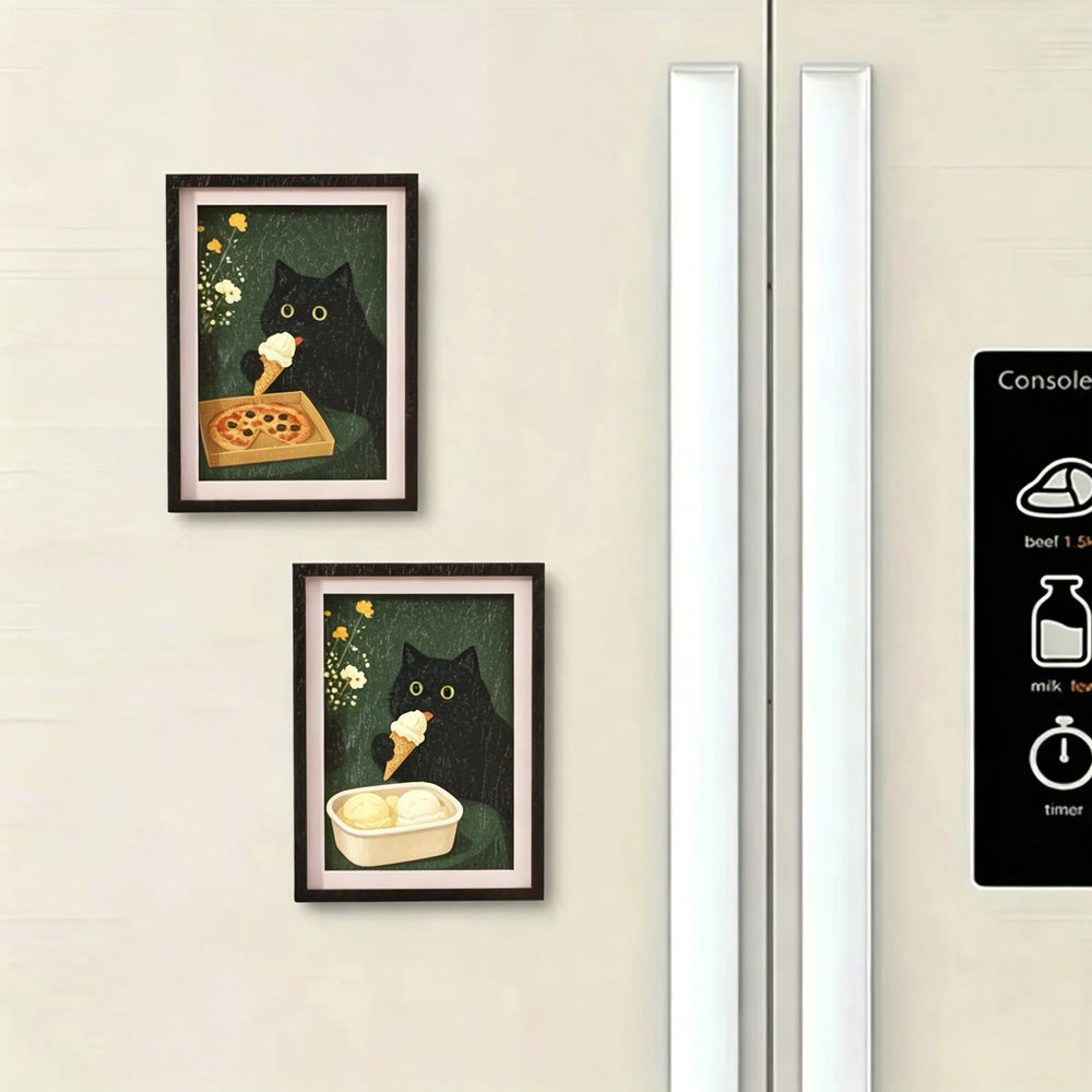 Black Cat Ice-Cream Magnet - view 5