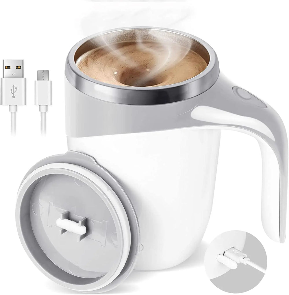 Self-Stirring Magnetic Mug - White