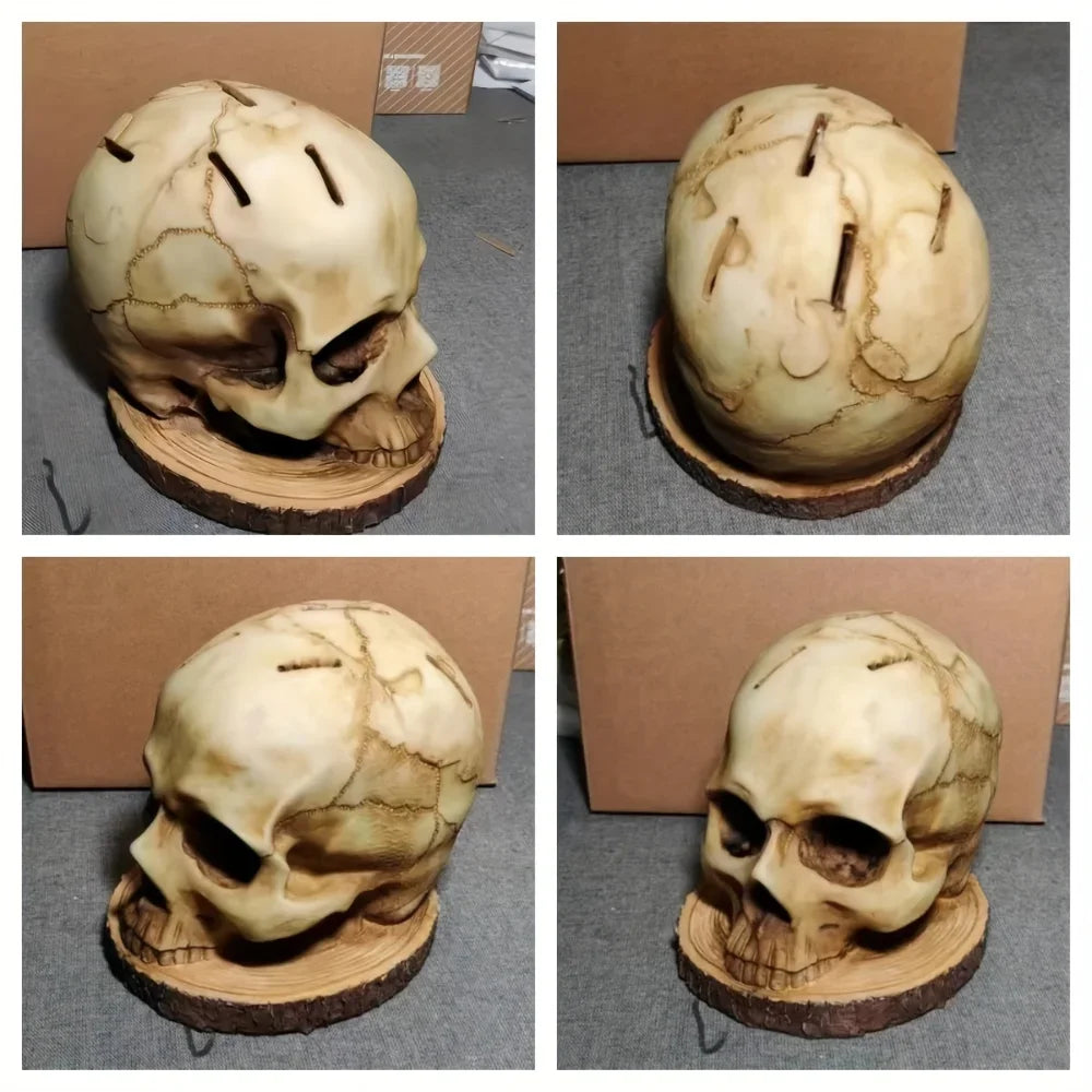Soporte para cuchillos con forma de calavera