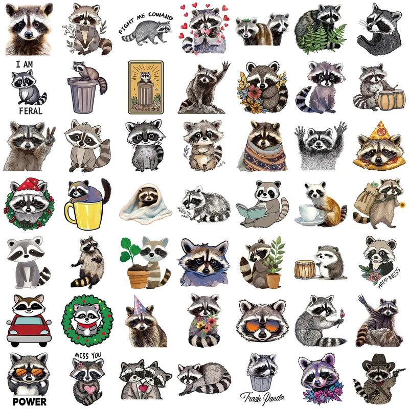 Raccoon Graffiti Stickers