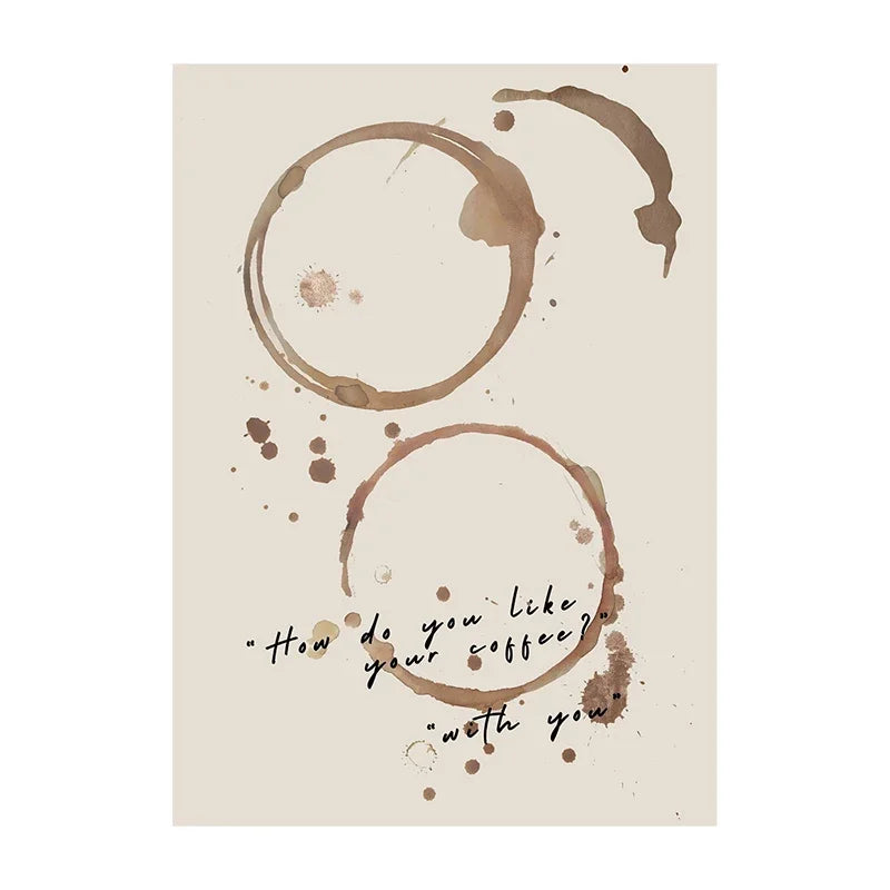 Coffee canvas print, design: Coffee ring stains