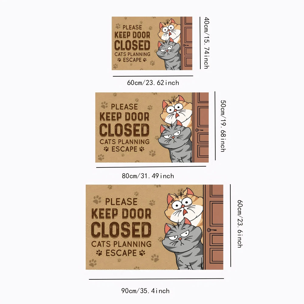Maker dimension card for the door peek design: 60x40cm, 80x50cm and 90x60cm