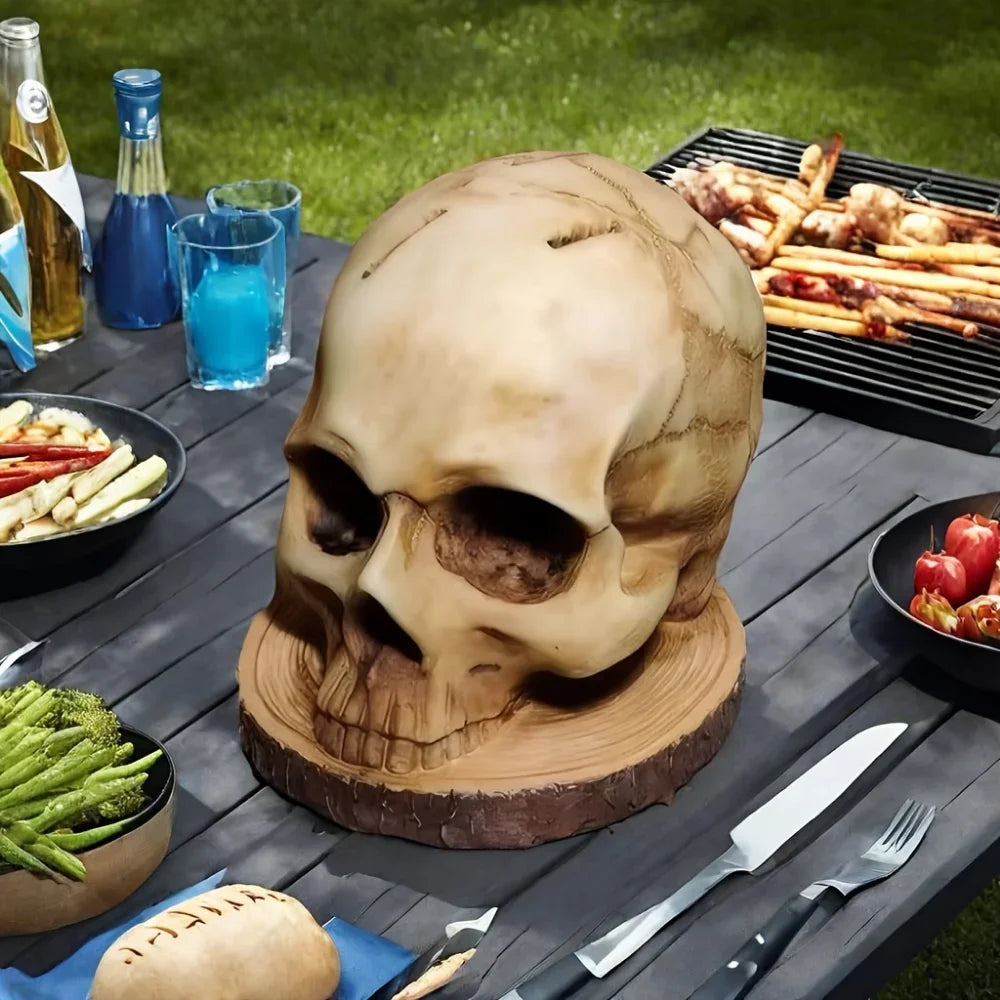 Soporte para cuchillos con forma de calavera