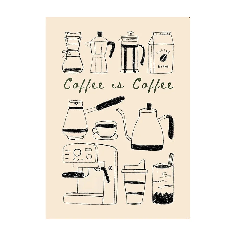 Coffee canvas print, design: Coffee Is Coffee equipment