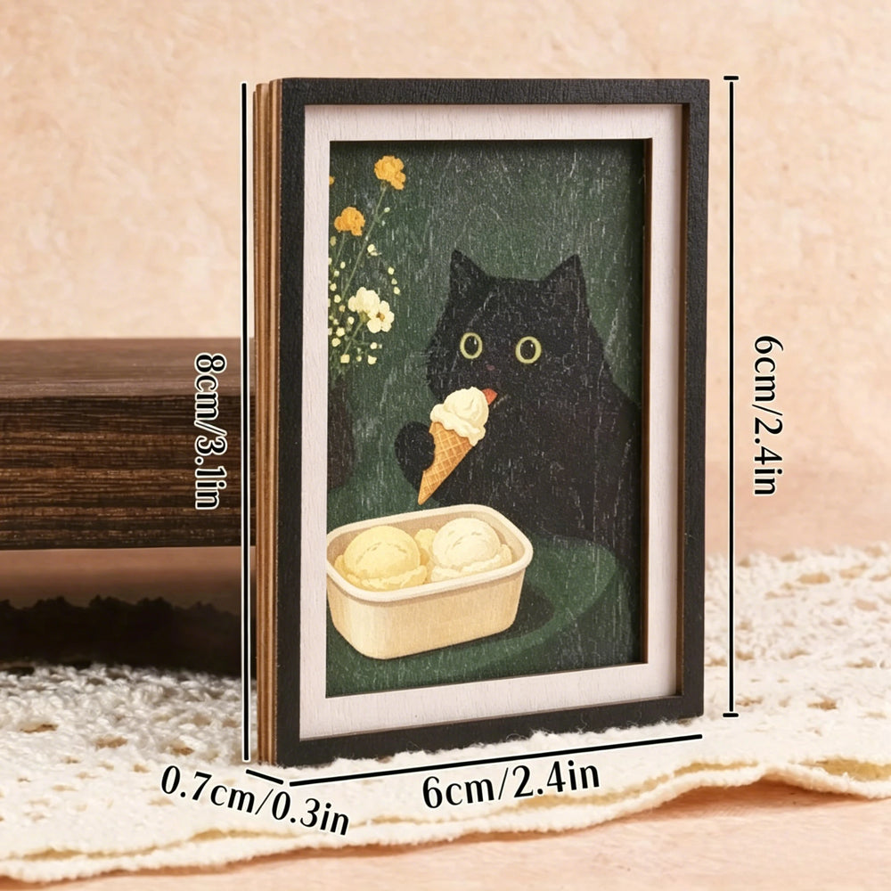 Black Cat Ice-Cream Magnet - view 6