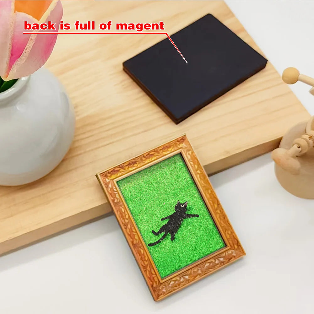 Grass-Napping Black Cat Magnet – view 4