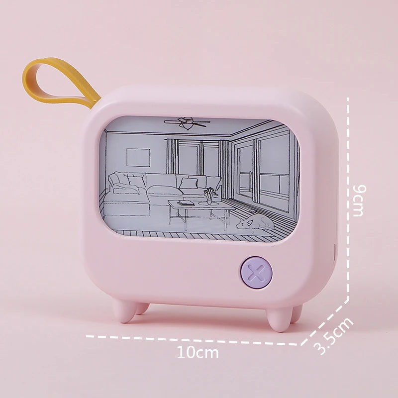 TV Painting Night Light Led Cute Child Learning Table Lamp