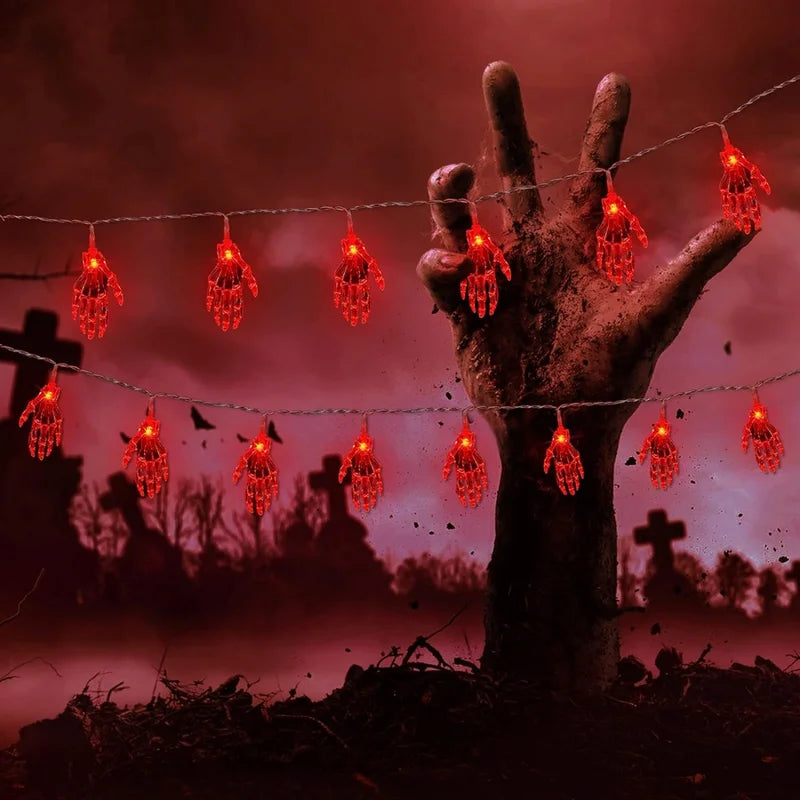 Skeleton Hand String Lights