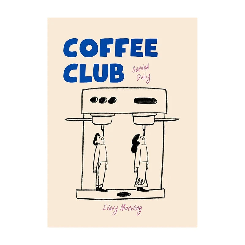 Coffee canvas print, design: Coffee Club espresso machine