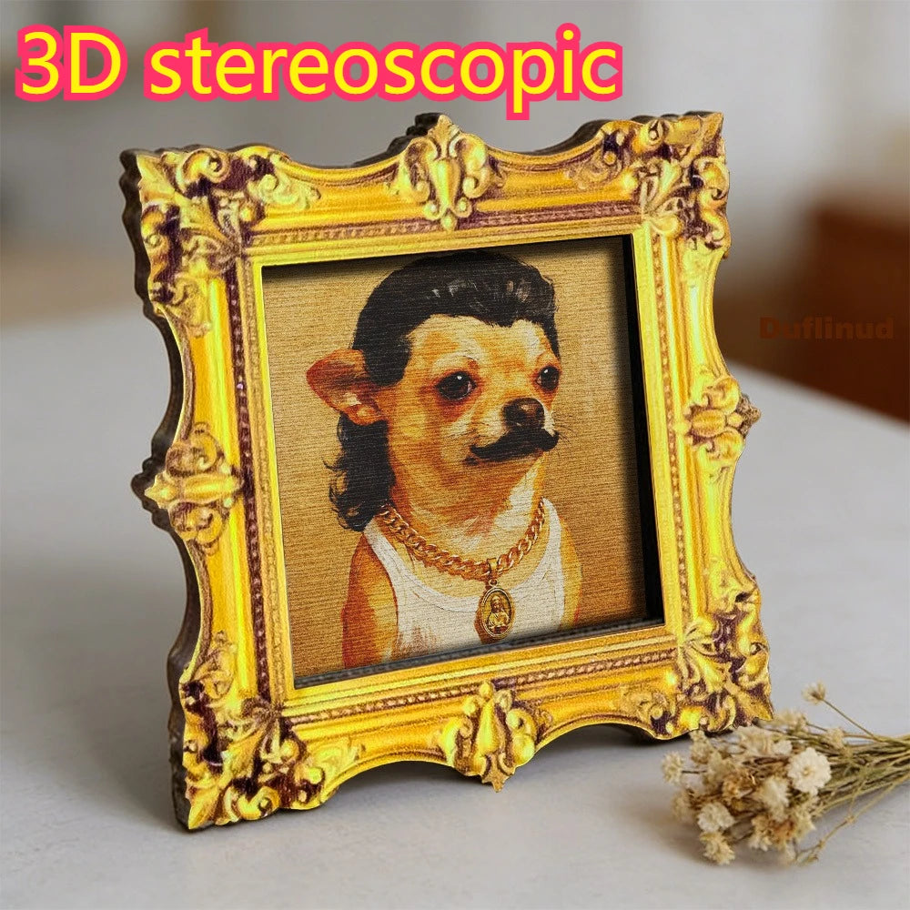 The raised-relief version of the framed chihuahua magnet