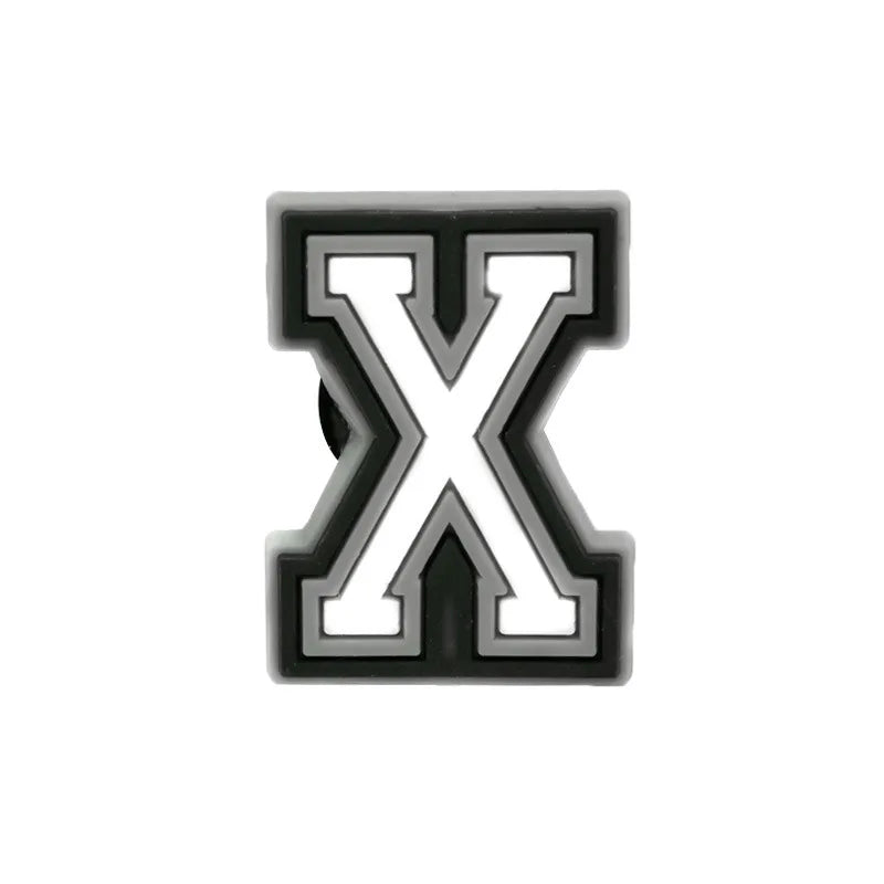 Letter X shoe charm