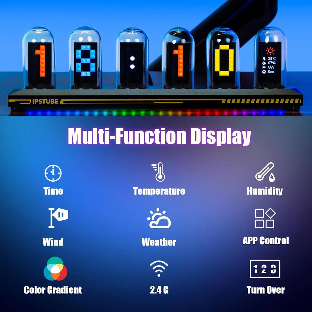 ساعة مكتب RGB بنمط نيكسي