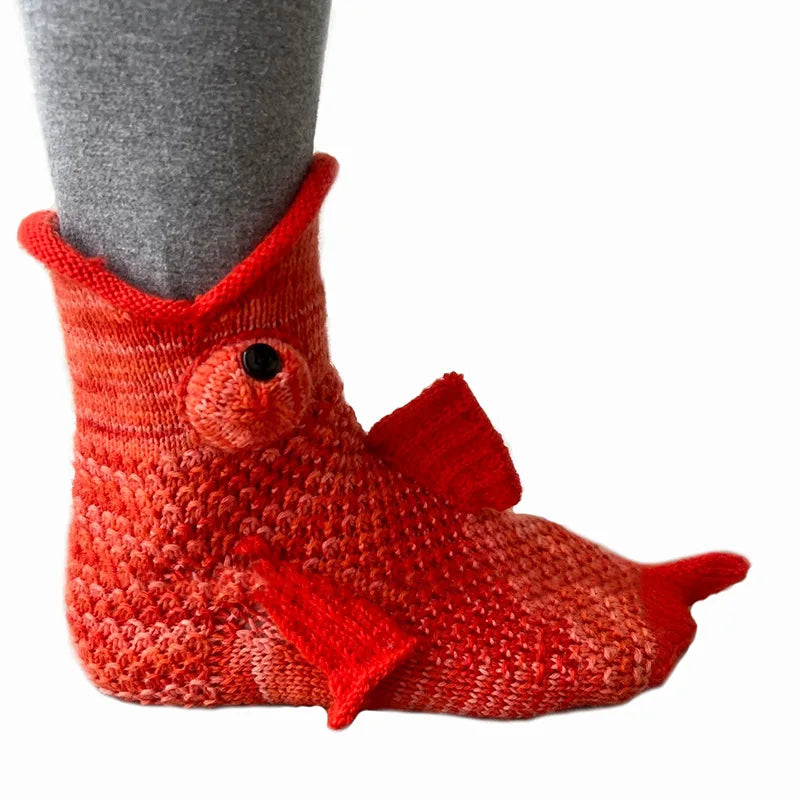 Calcetines de suelo de animales tejidos