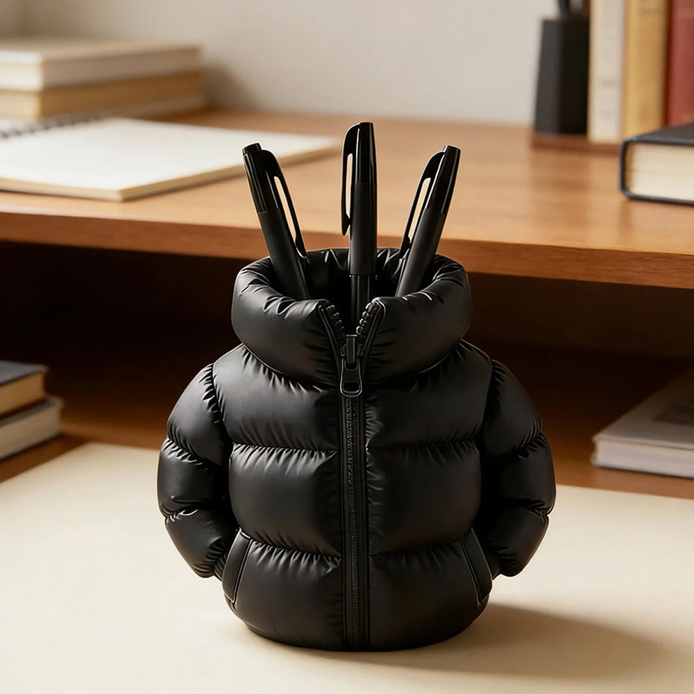 Puffer Jacket Pen Holder