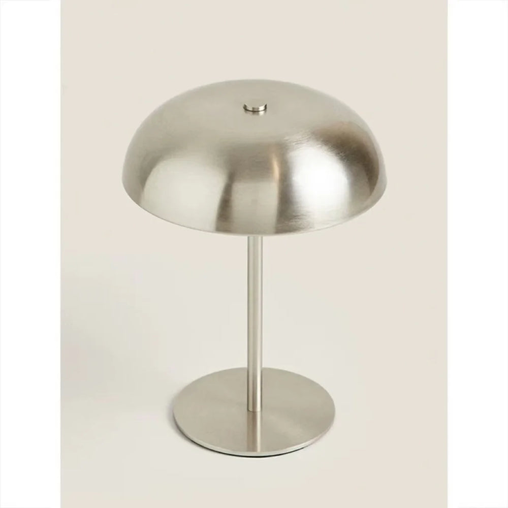 The lamp in the silver finish, plain studio shot