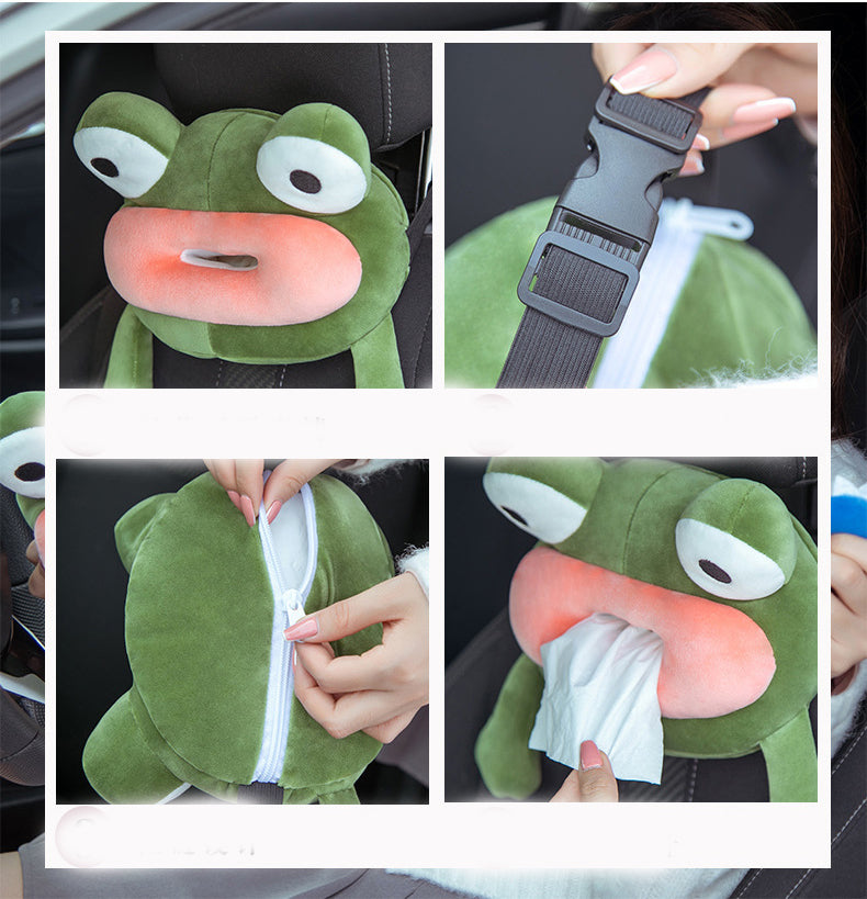 Frog Plush Tissue Box