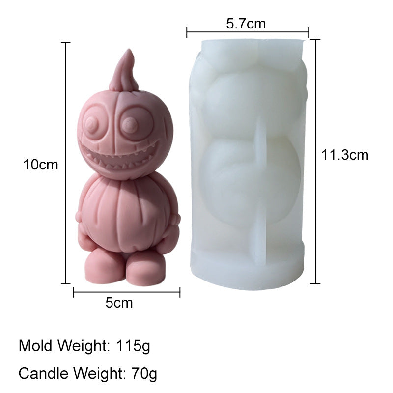 Molde de vela de hombre calabaza