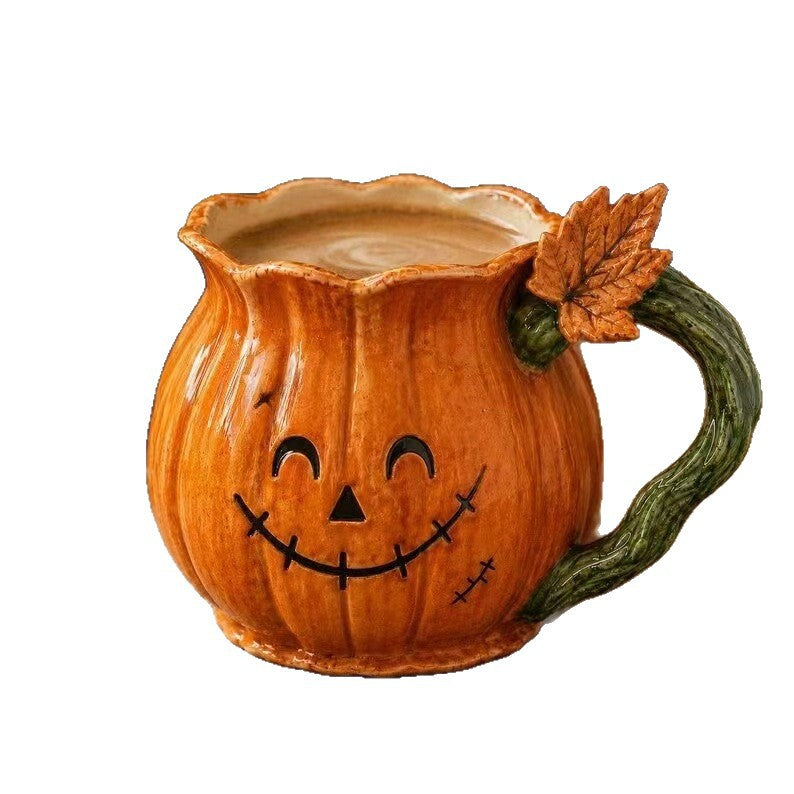Adorno de resina de taza de calabaza para Halloween
