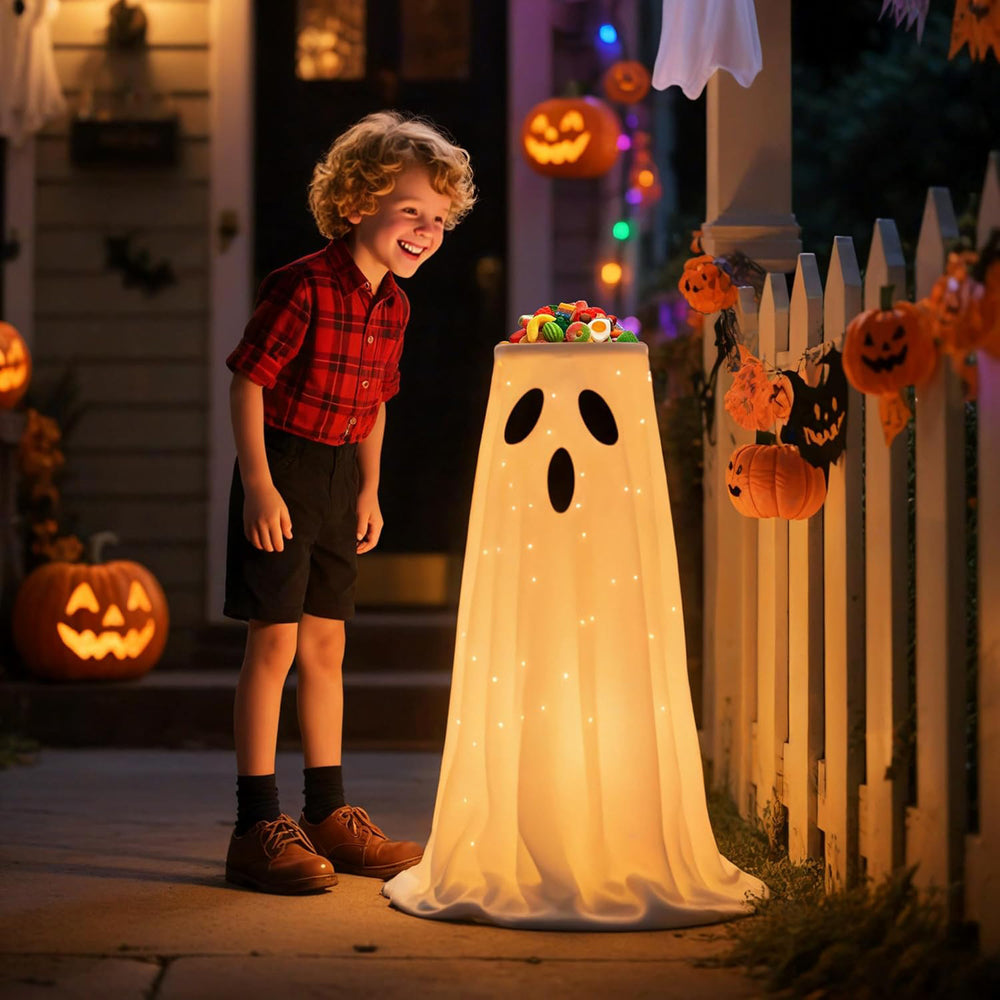 Soporte para cuenco de dulces de fantasma para Halloween