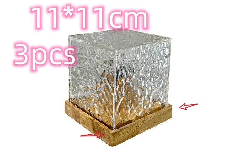 Lámpara de cristal con efecto de ondas de agua