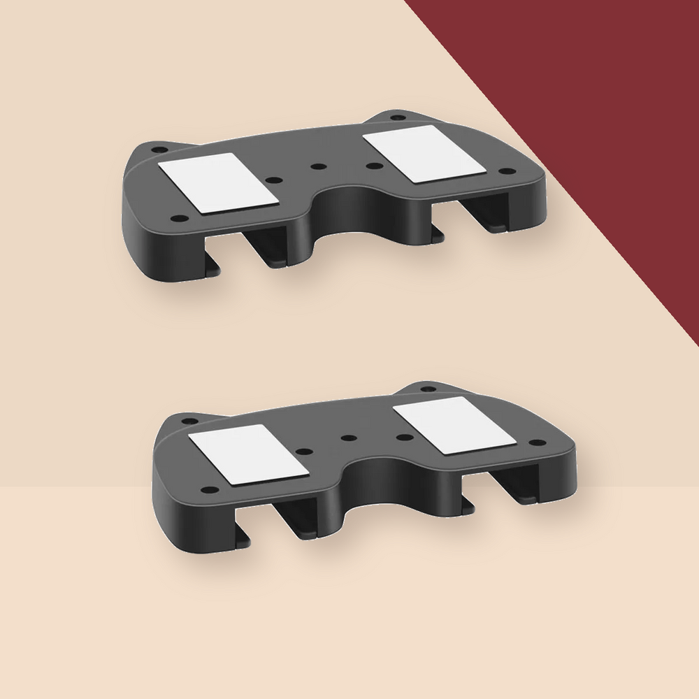 Under-Desk Controller Mounts on The Weird Store cream and burgundy background