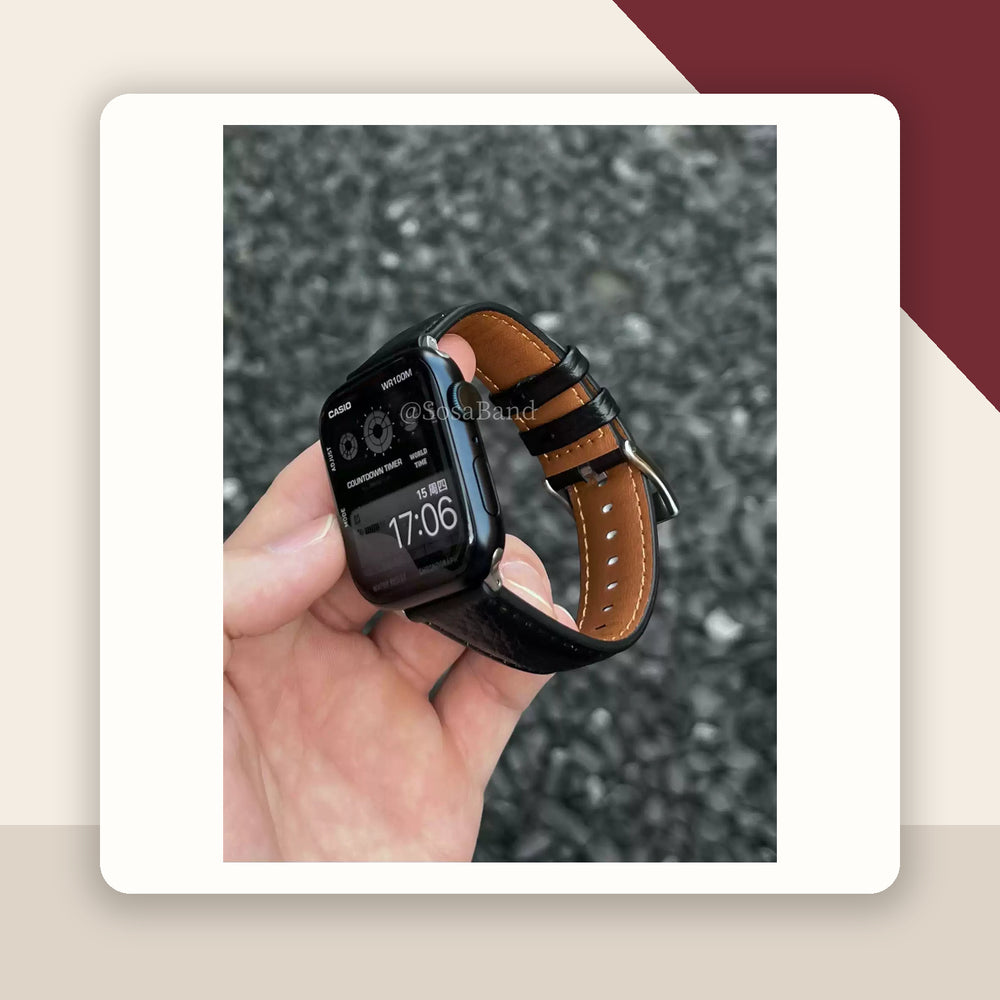 Full-Leather Lychee / Plain-Grain Band