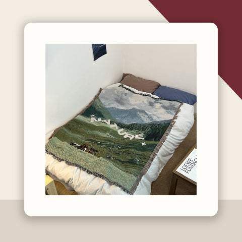 Nature Meadow Landscape Throw
