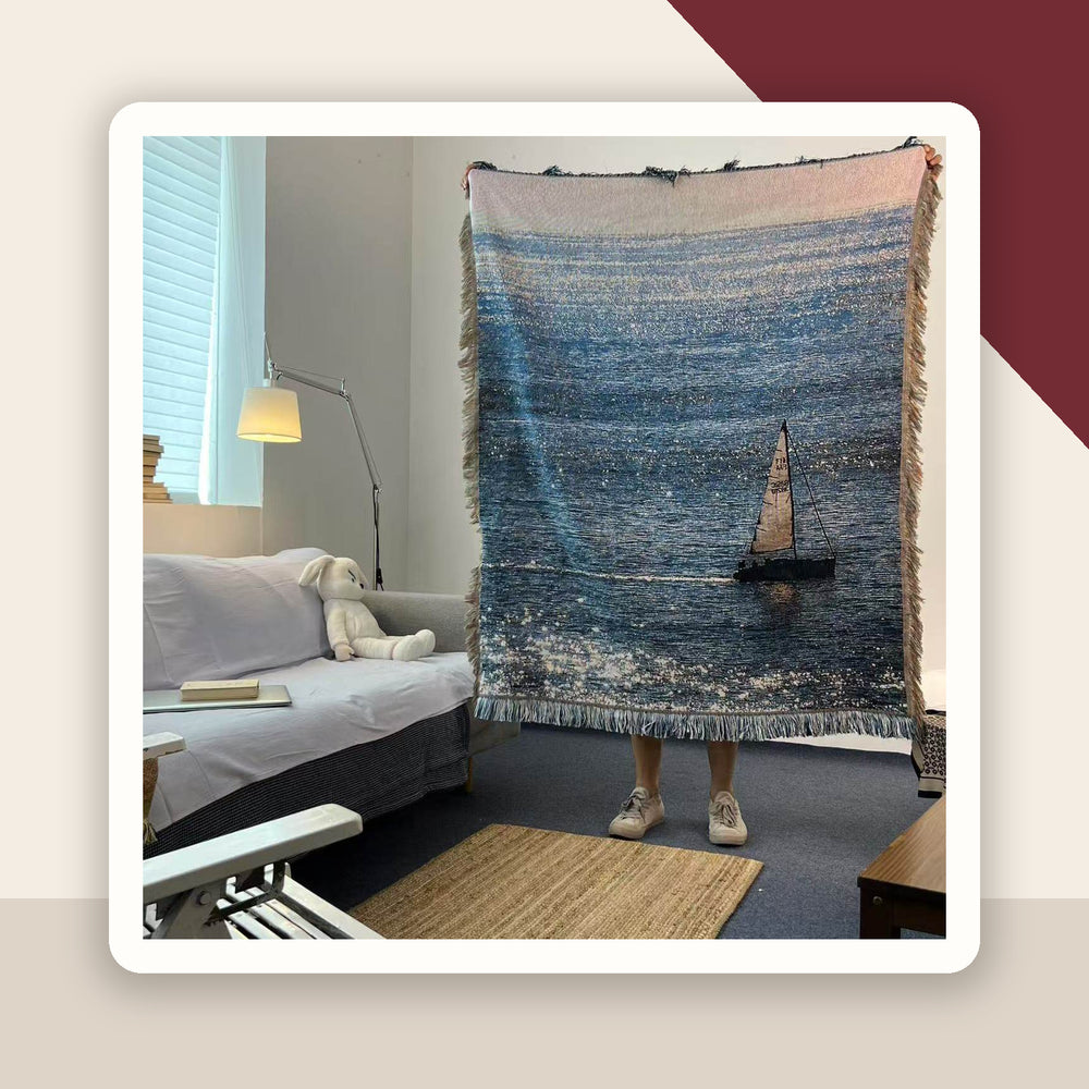 Smooth Sailing Sea-Scenery Throw
