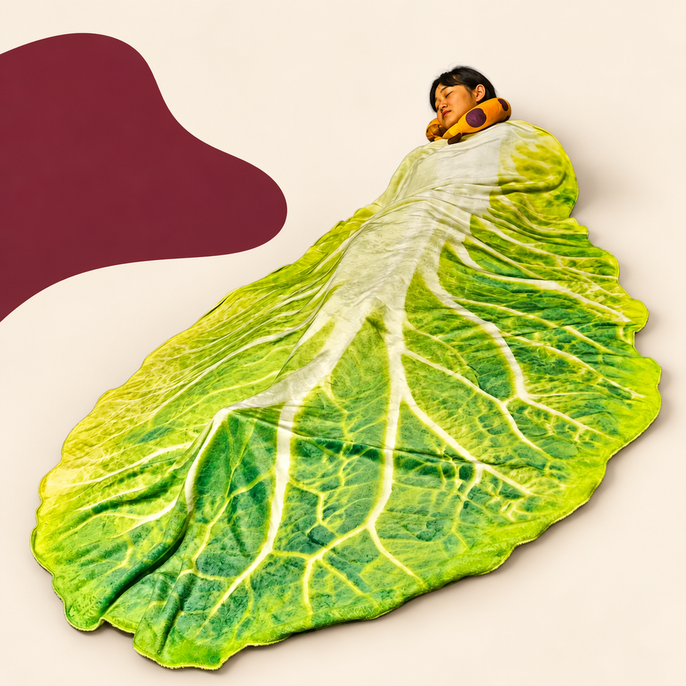 Cabbage Leaf Blanket on The Weird Store studio background