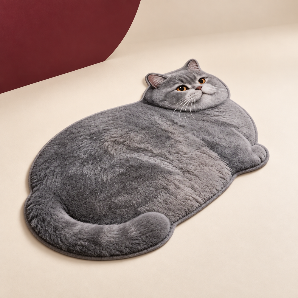 Cat Shaped Bath Mat on The Weird Store studio background