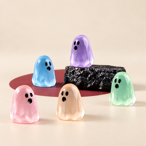 Glow In The Dark Mini Ghosts on The Weird Store studio background
