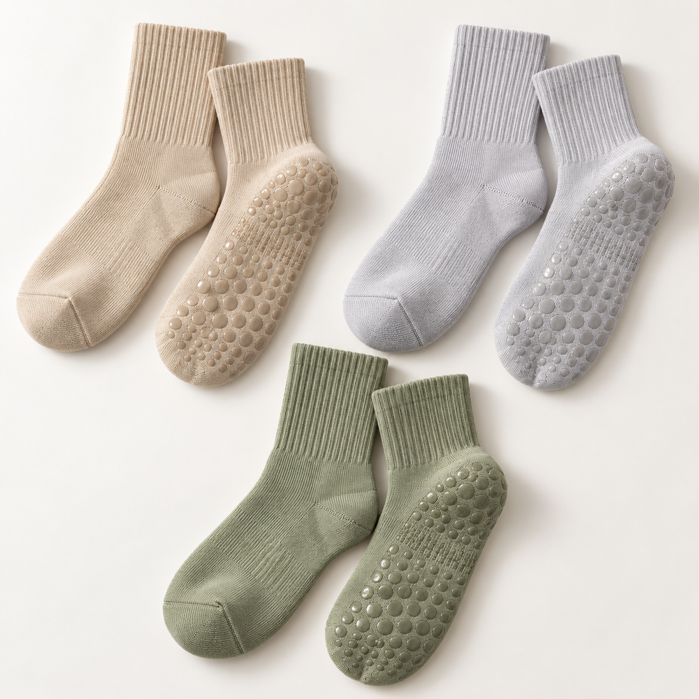 Studio Grip Socks colour-pack flat lay
