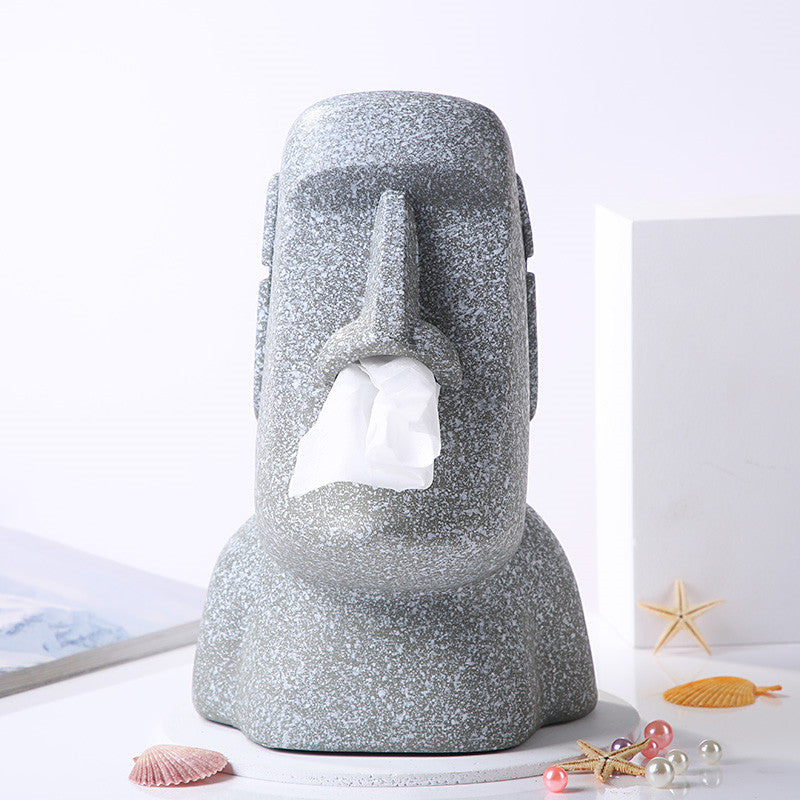 Stone Portrait Tissue Box