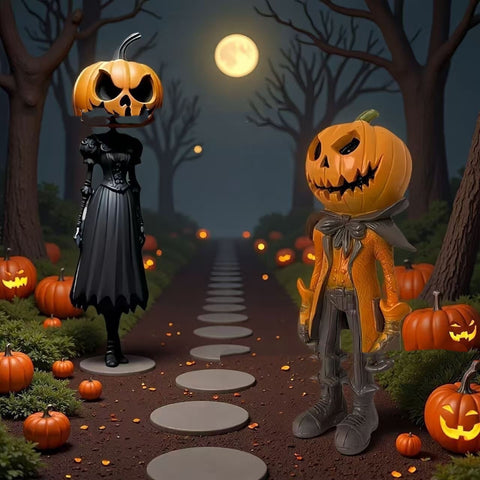 Pumpkin Head Figurine