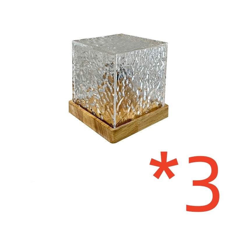 Lámpara de cristal con efecto de ondas de agua