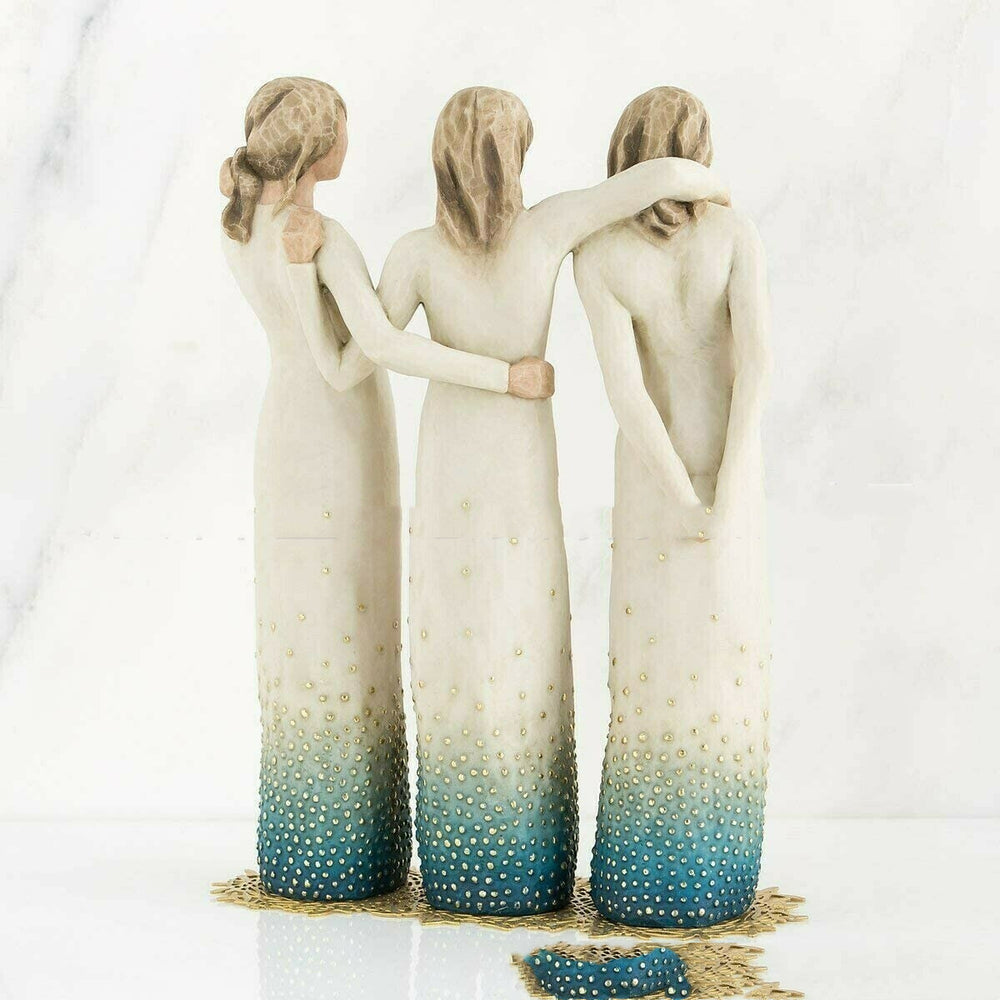 Hand-Painted Angel Trio Figurine – view 3