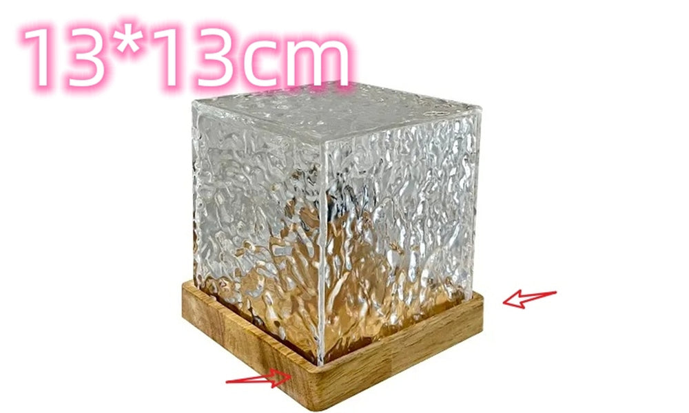 Lámpara de cristal con efecto de ondas de agua