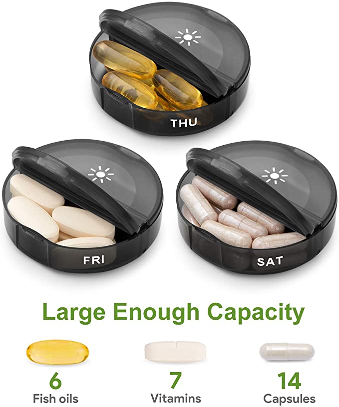 7-Day Round Travel Pill Organizer – view 3