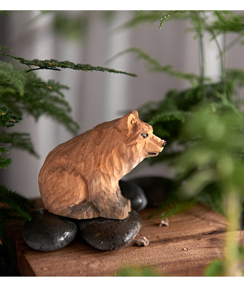 Pure Handmade Wood Carving Fat Bird