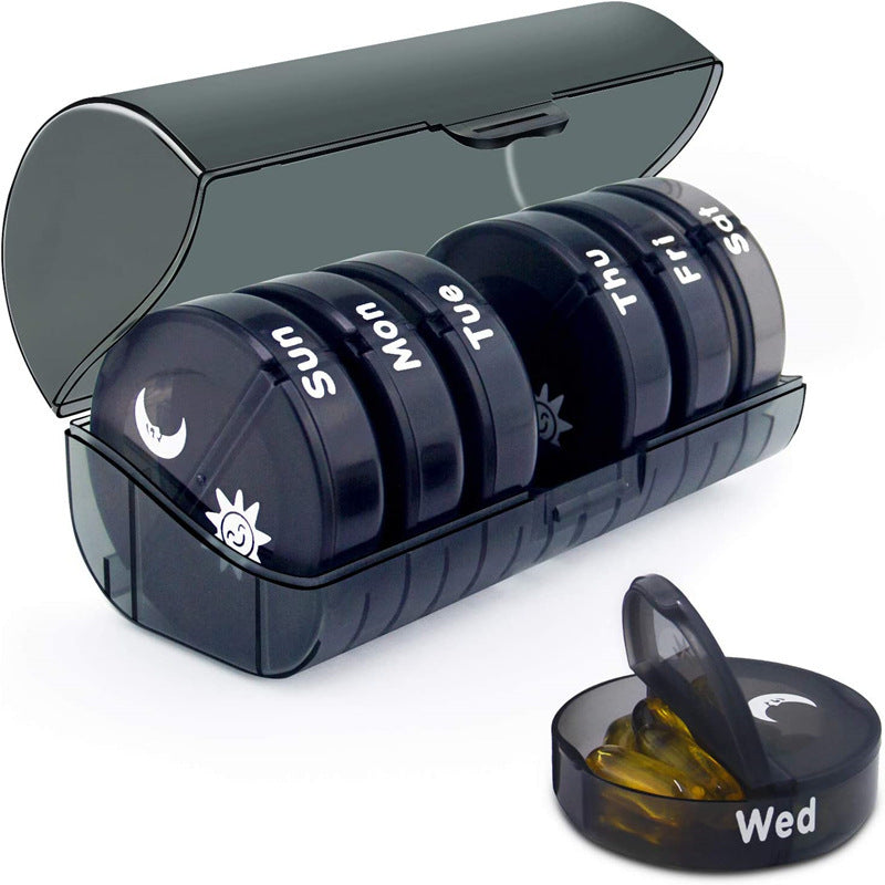 7-Day Round Travel Pill Organizer