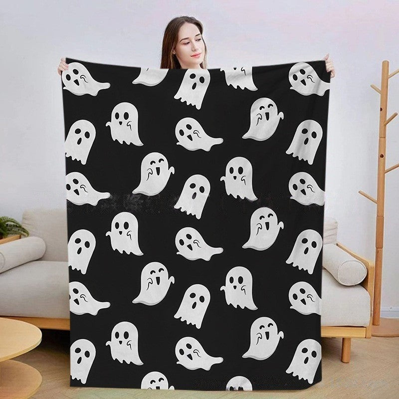 Pumpkin And Bat Blanket