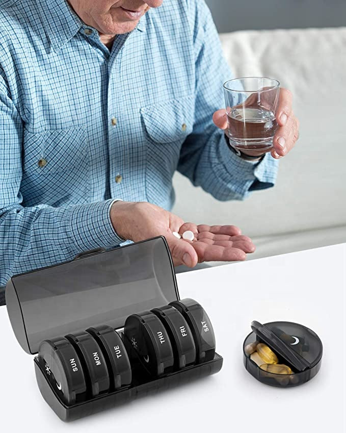 7-Day Round Travel Pill Organizer – view 4