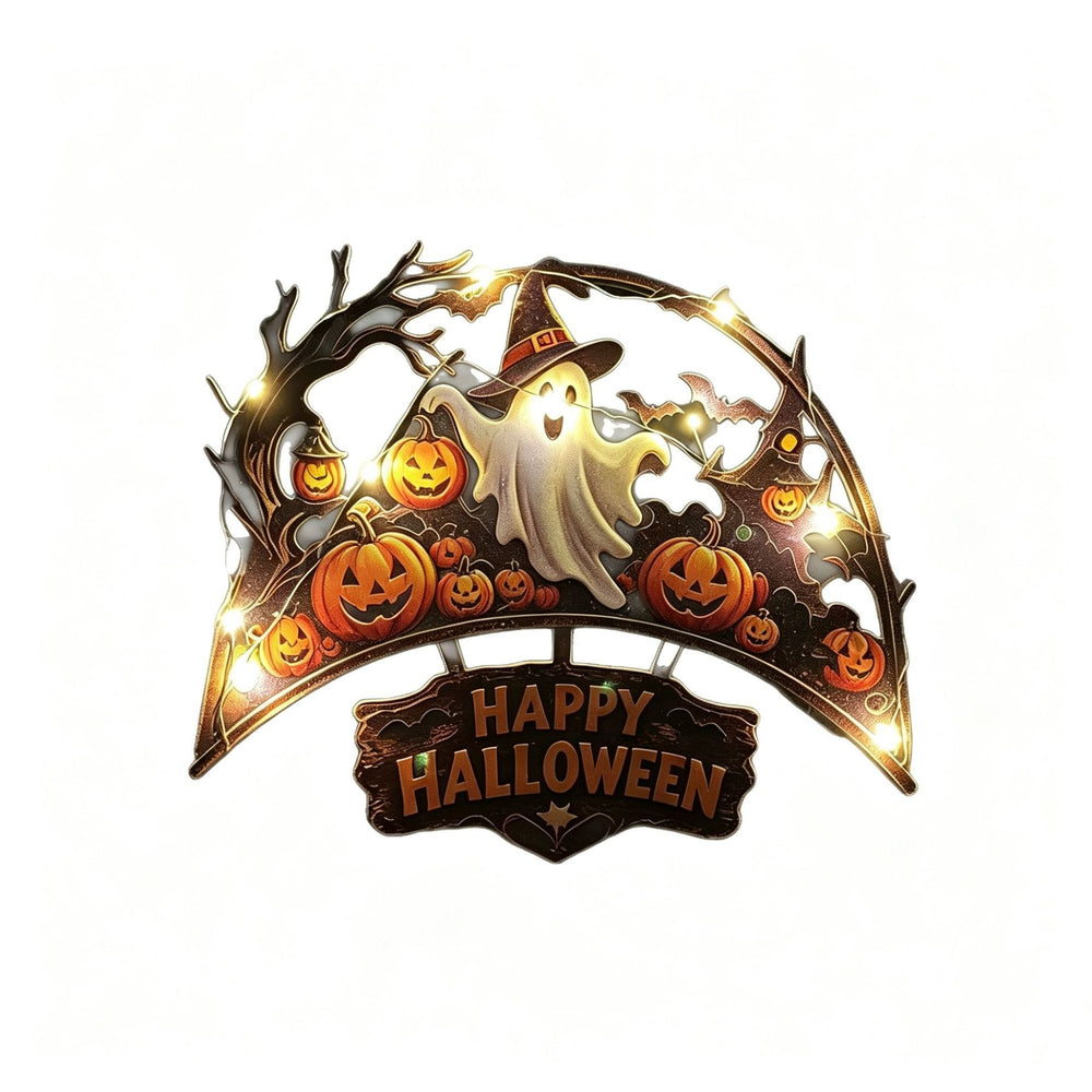 Letrero luminoso de Feliz Halloween