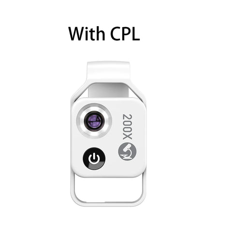 Smartphone Microscope Lens - White with CPL