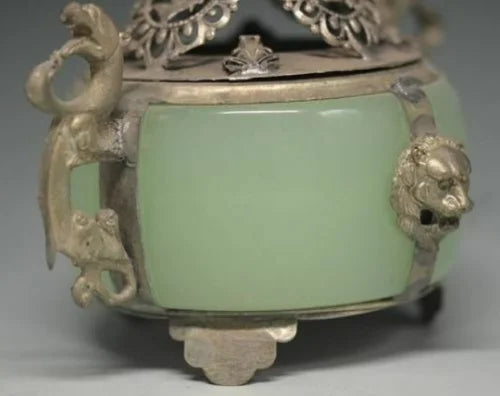 Jade Inlaid Dragon Censer