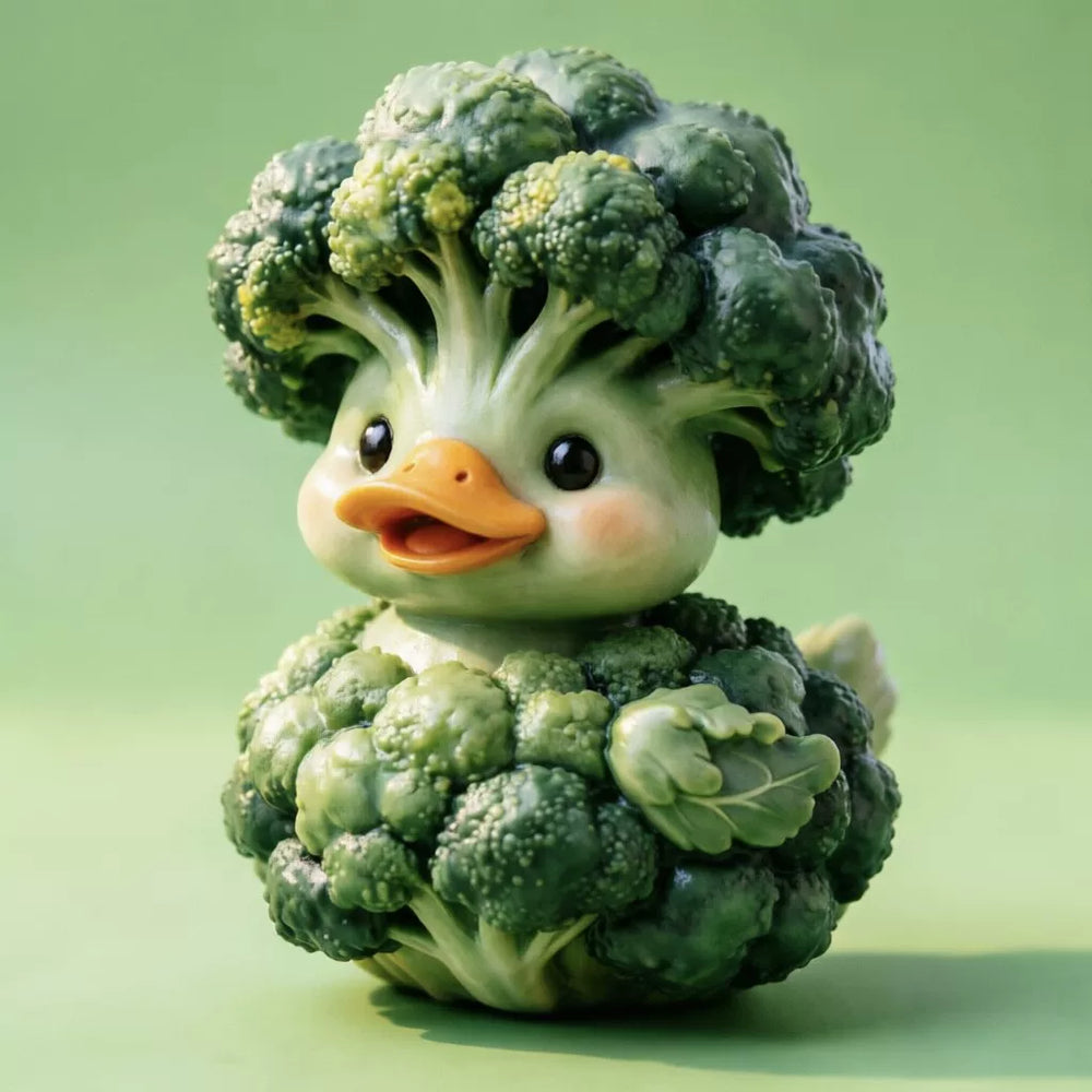 Broccoli Duck Desk Statue